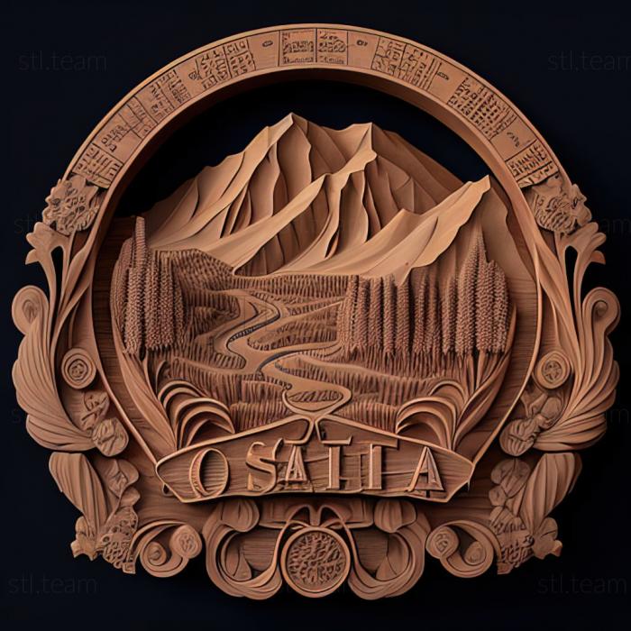 3D model South Ossetia Republic of South Ossetiathe State of Al (STL)